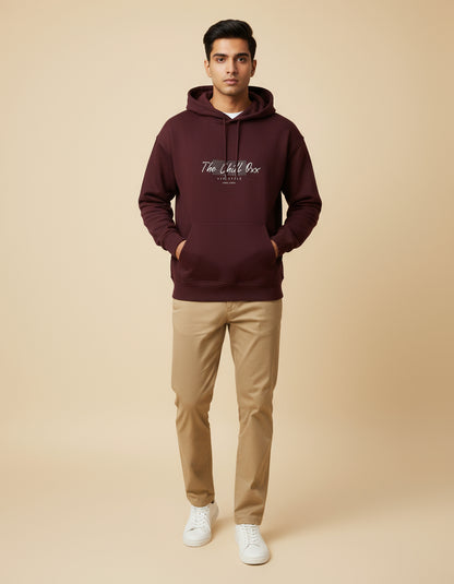 The Chill OXX Premium Oversized Hoodie Maroon